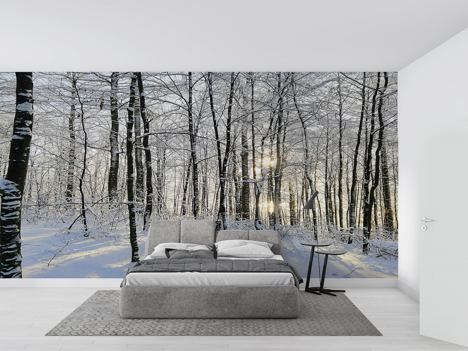 Papier Peint Panoramique Foret De Bouleau