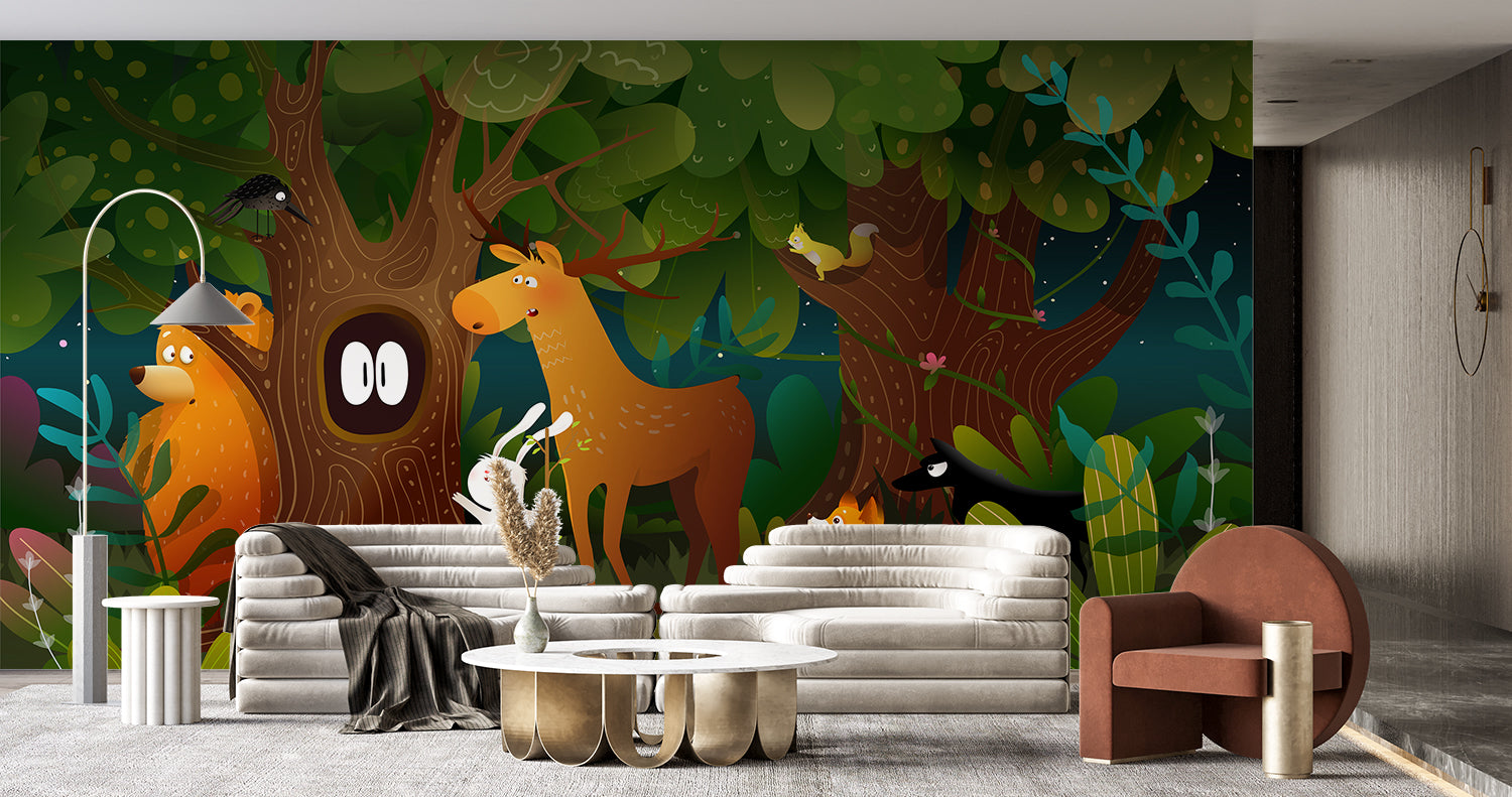 Papier Peint Panoramique Foret Enfant