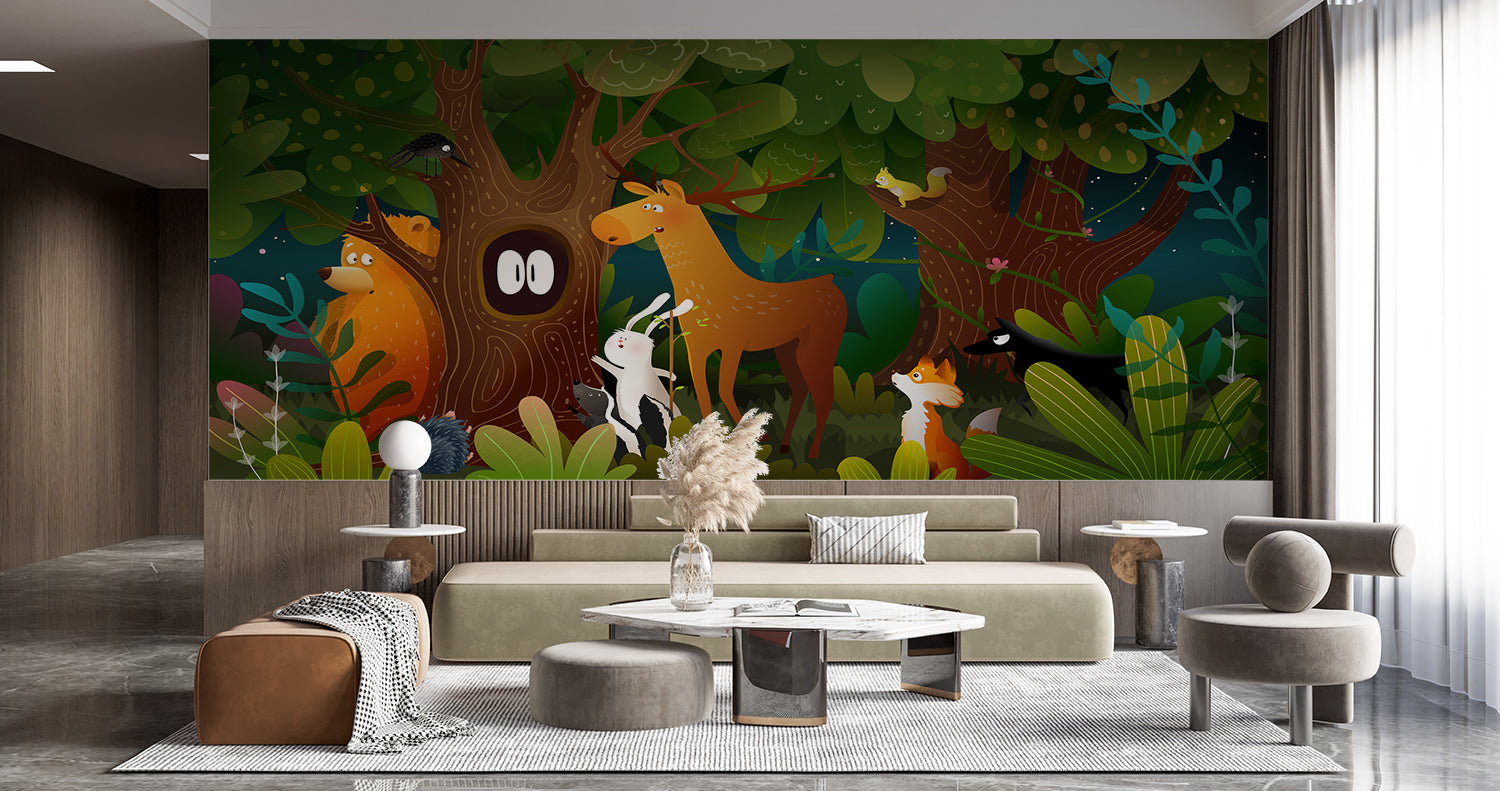 Papier Peint Panoramique Foret Enfant