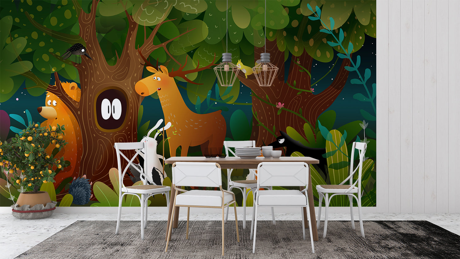 Papier Peint Panoramique Foret Enfant