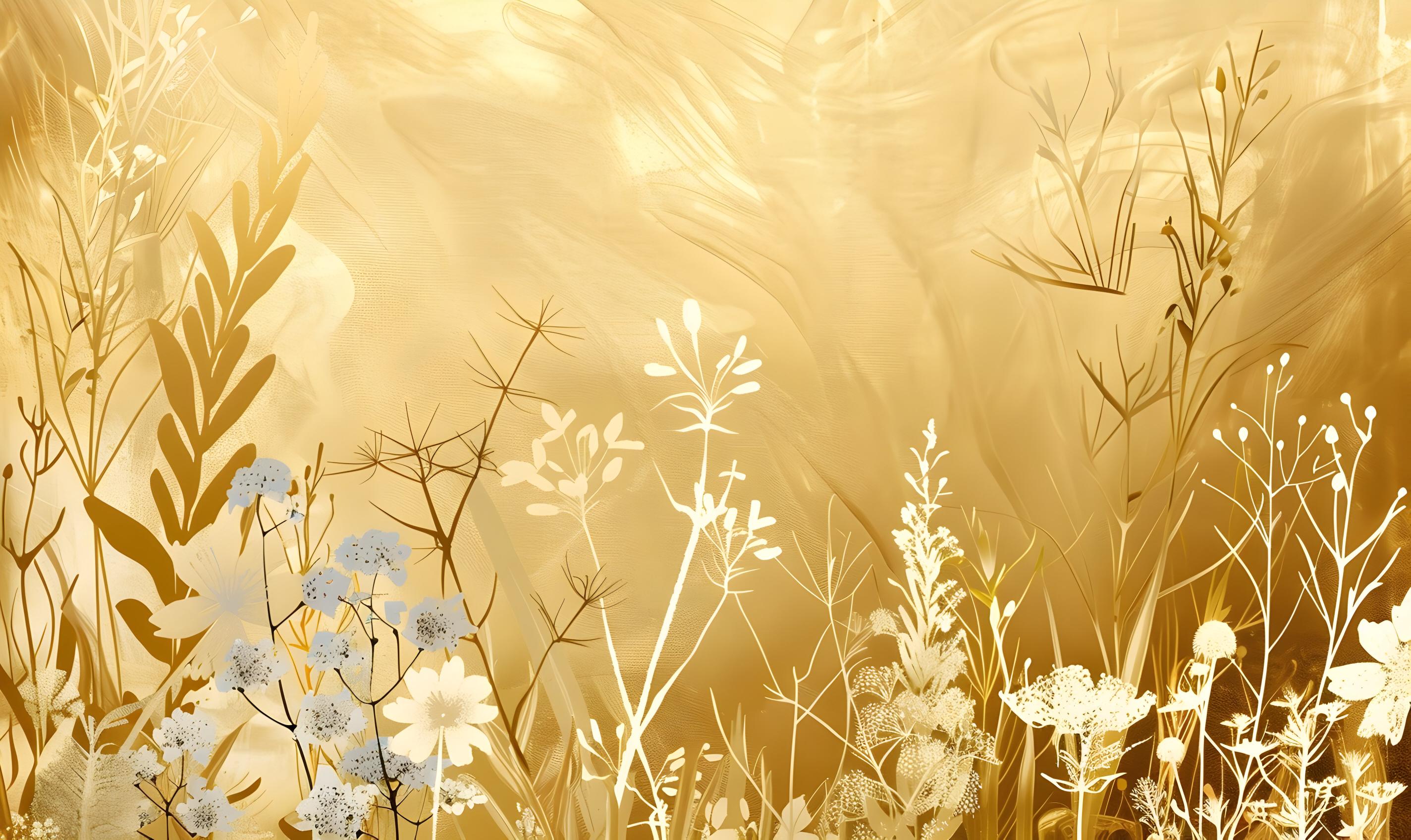 Carta da parati panoramica dorata