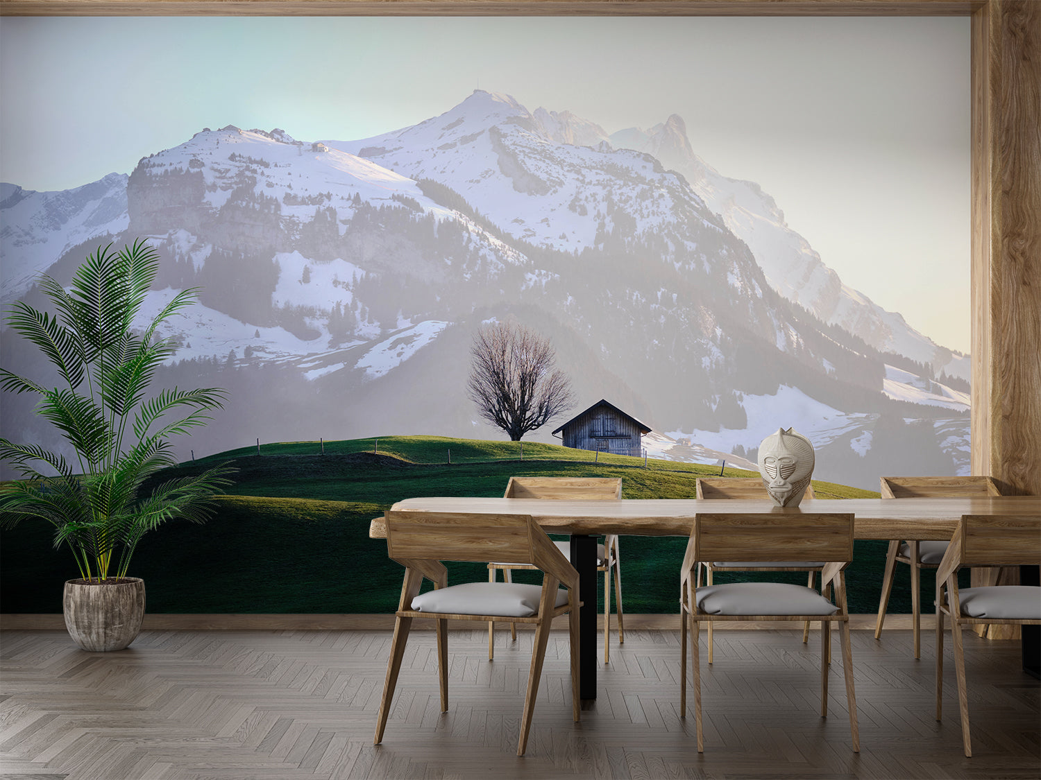 Papier Peint Style Chalet Montagne