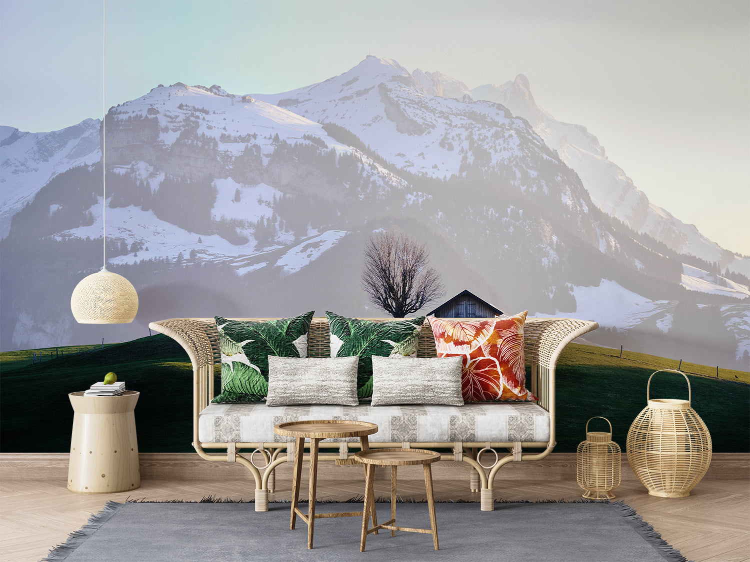 Papier Peint Style Chalet Montagne