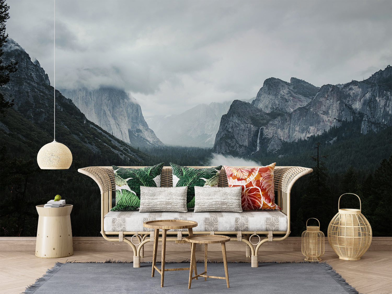 Papier Peint Trompe L Oeil Montagne