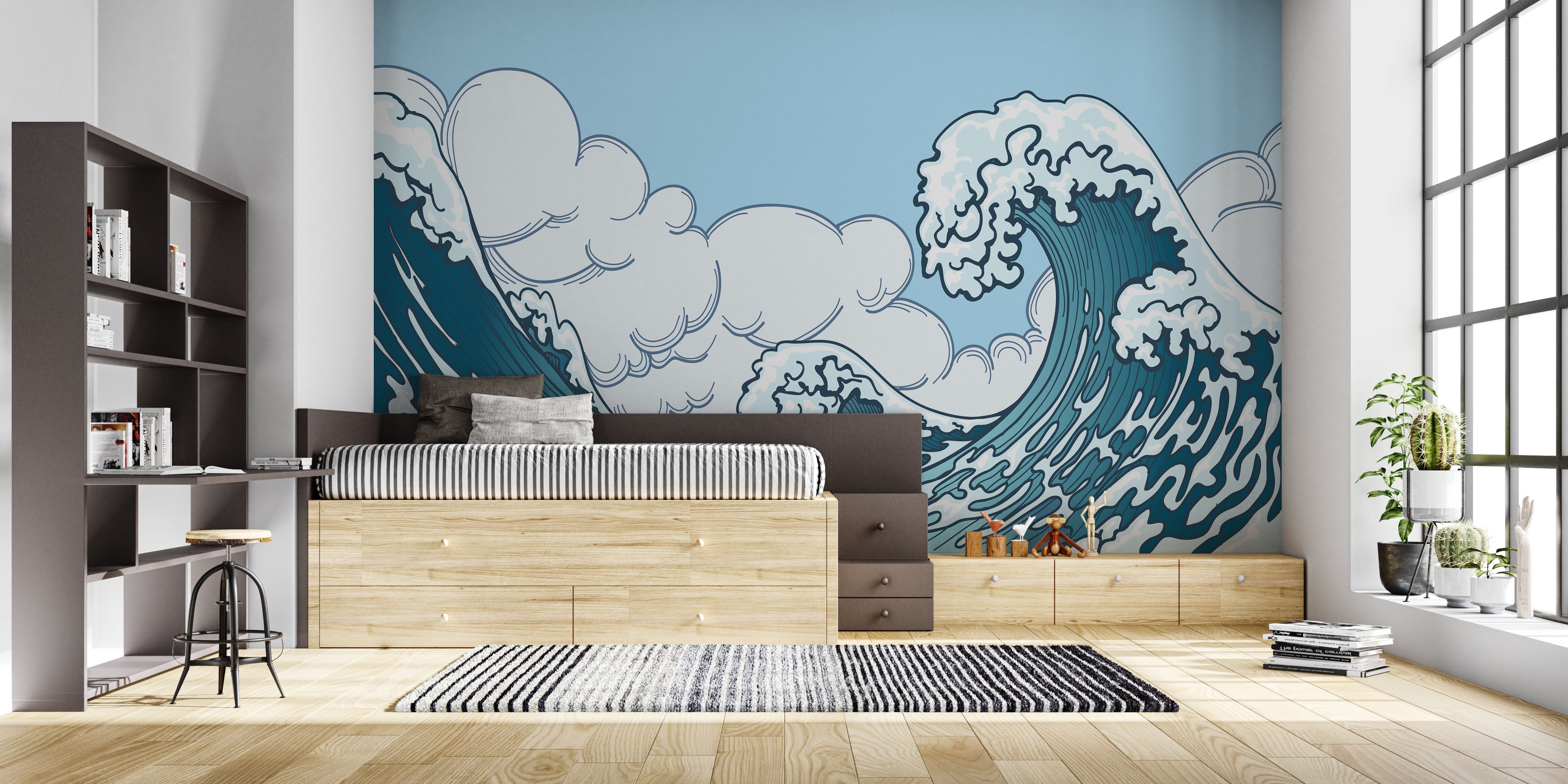 Papier Peint Vague Japonaise