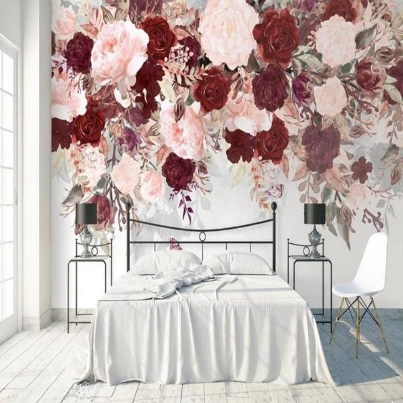 Papier Peint Fleur Vintage Rose