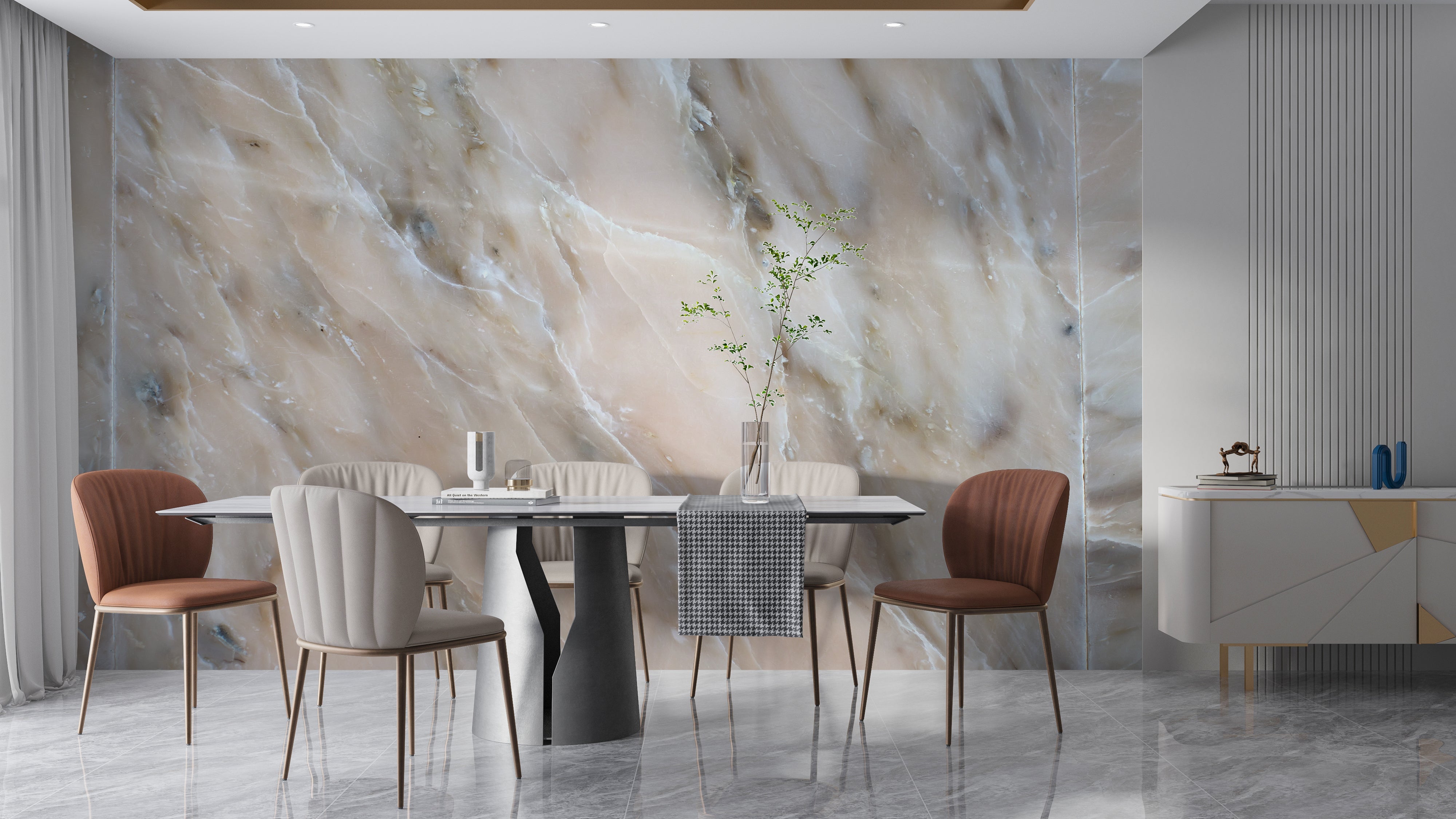 Papier Peint Faux Marbre