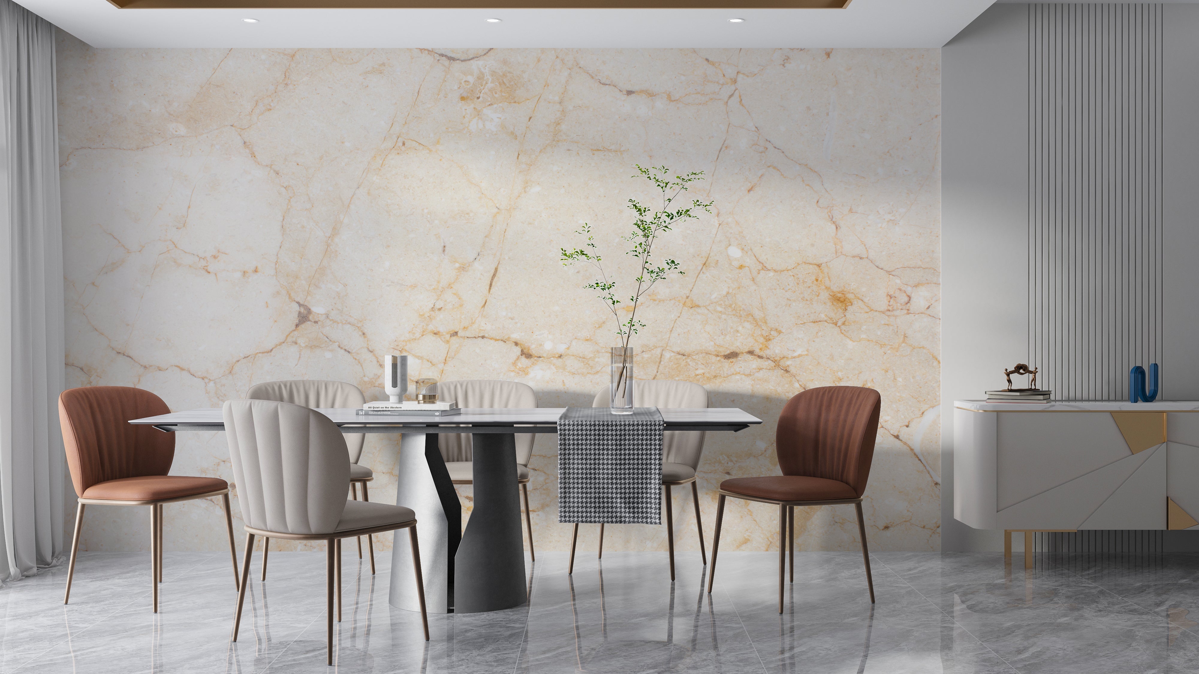 Papier Peint Marbre Marron