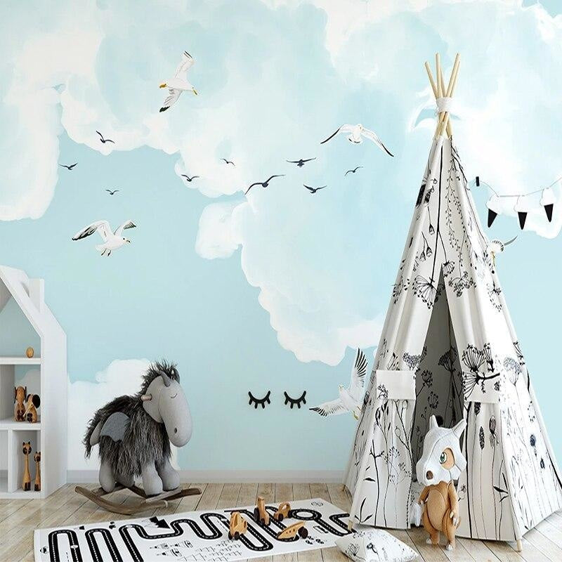 Tapisserie Bleu Nuage