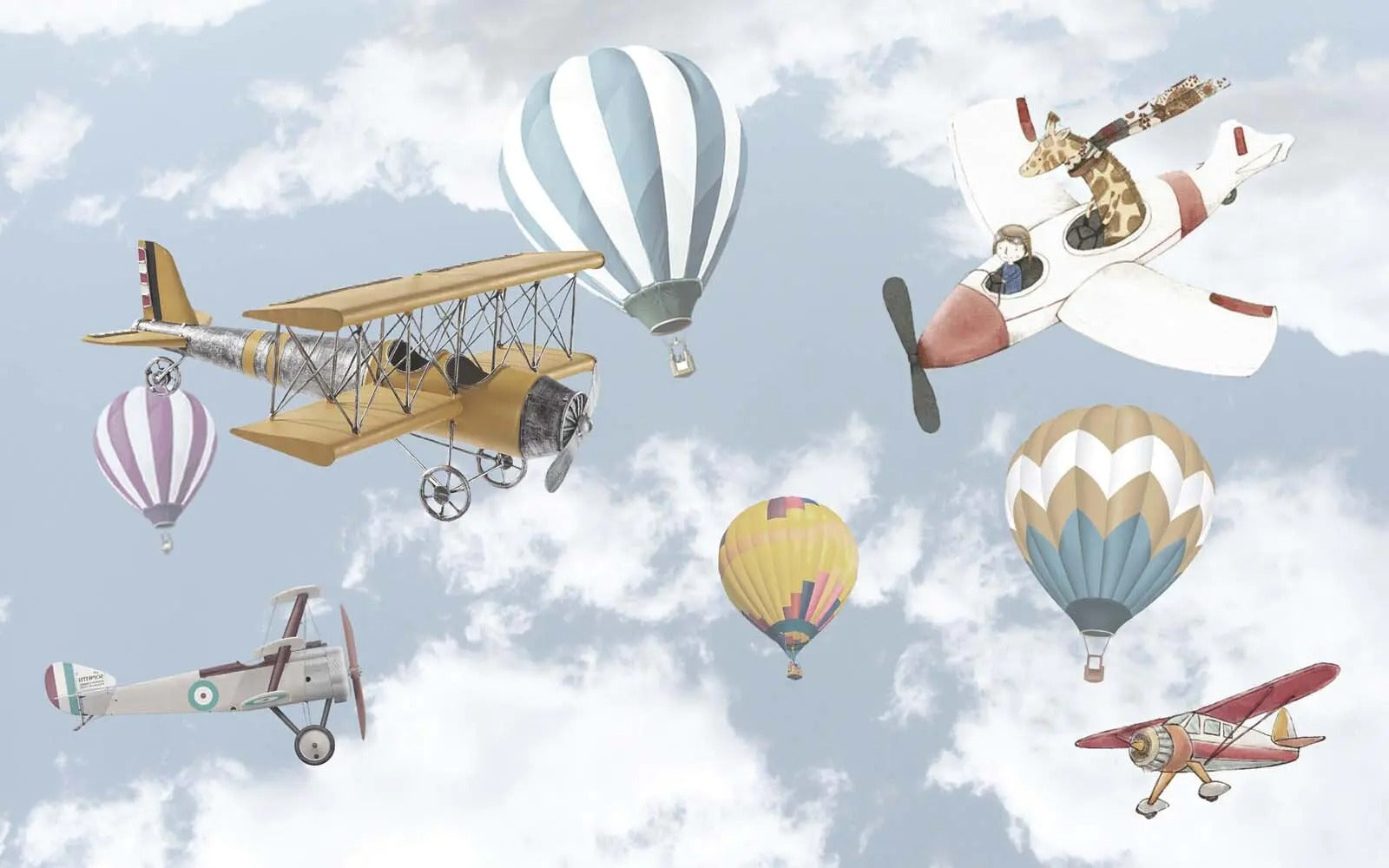 3D-Kunstflugzeug-Hintergrundbild