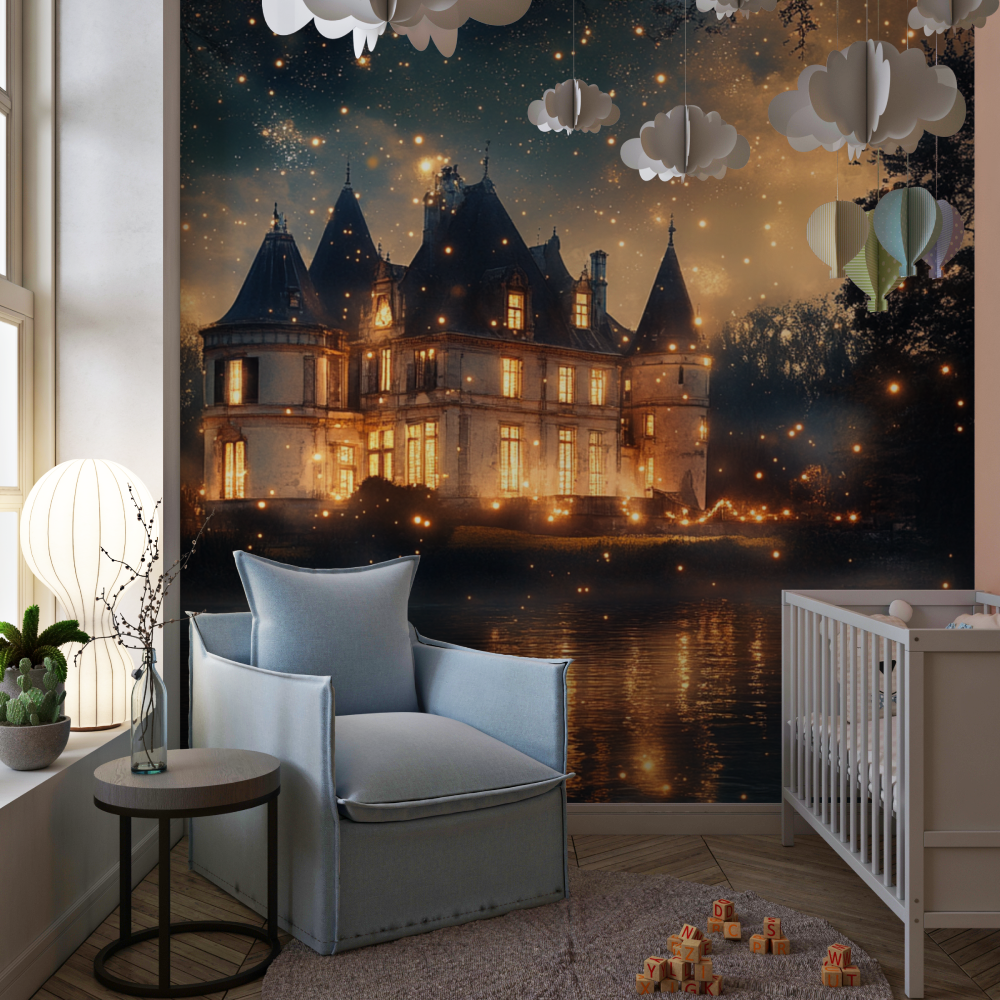 Papier peint princesse lueur enchantee chambre de fille