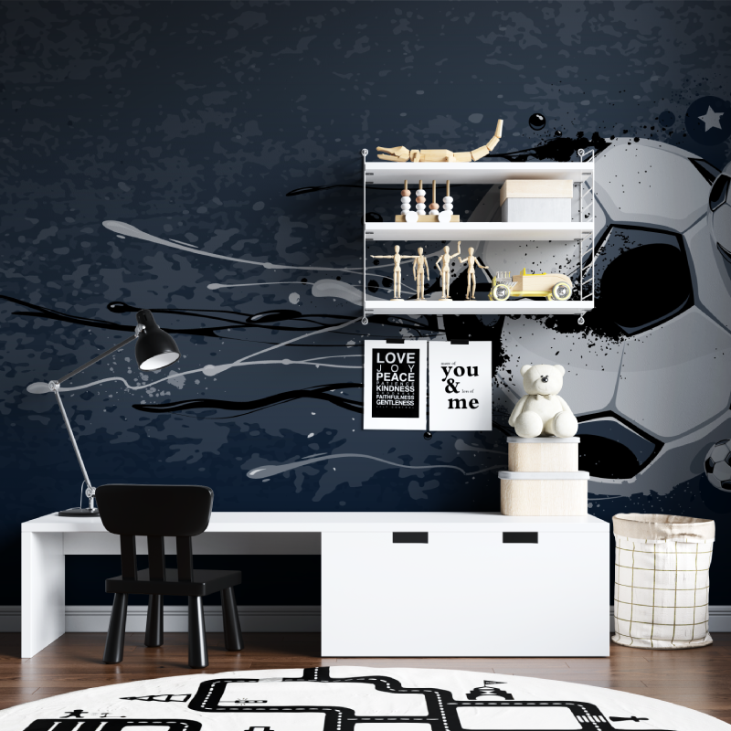Papier peint tag foot tapisserie chambre ados