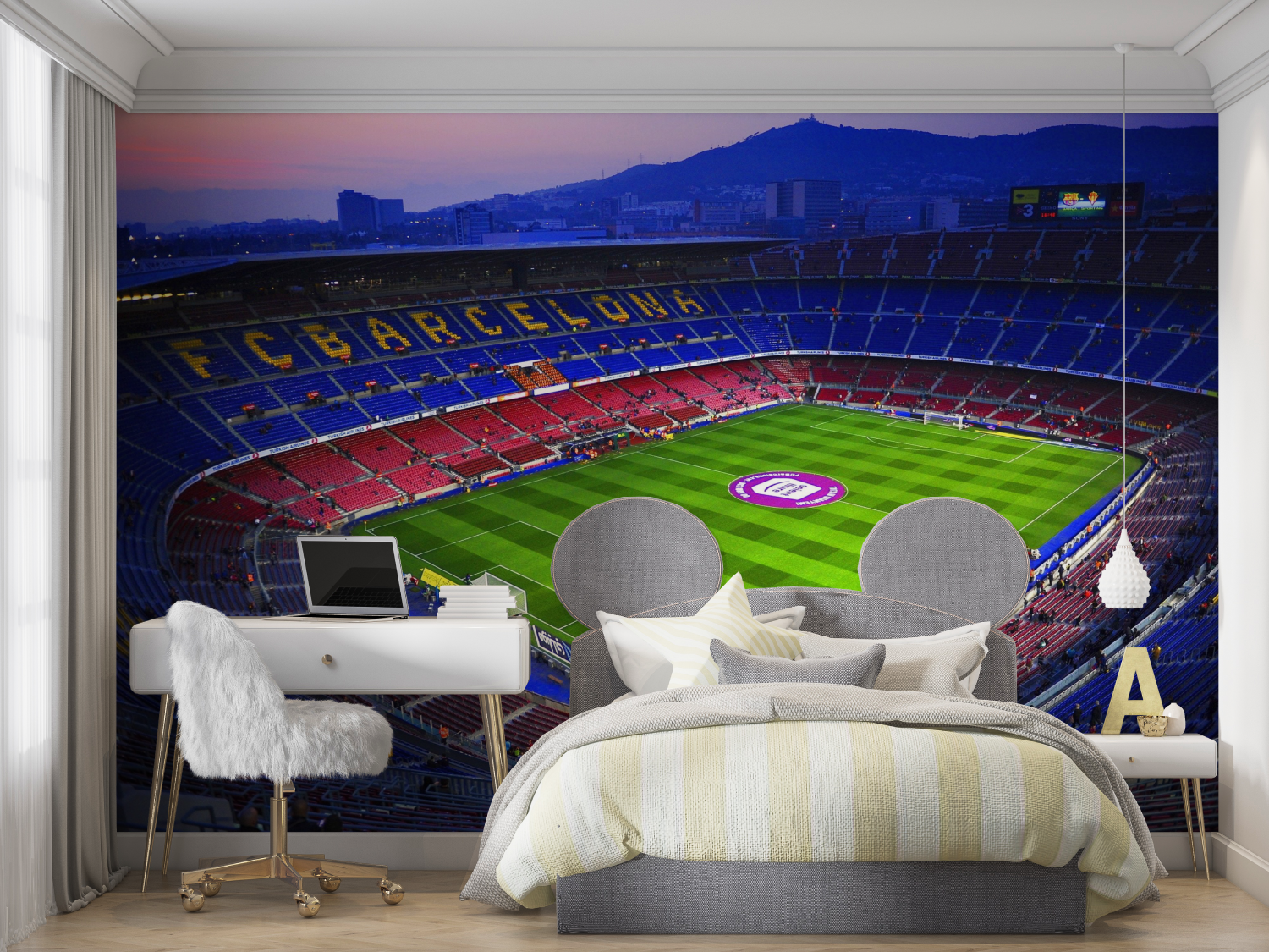 Papier peint foot barca mur chambre panoramique
