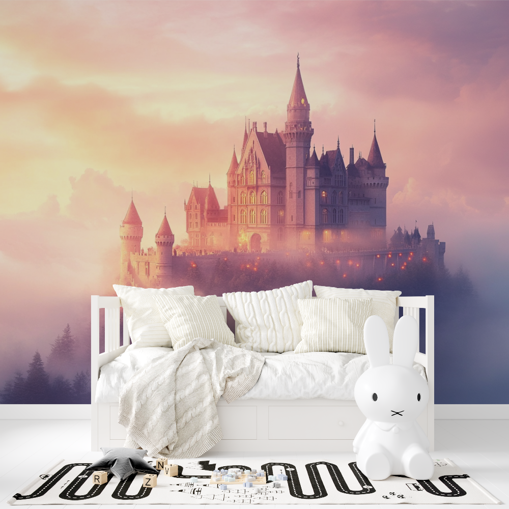 Papier peint princesse chateau mirage tapisserie fille