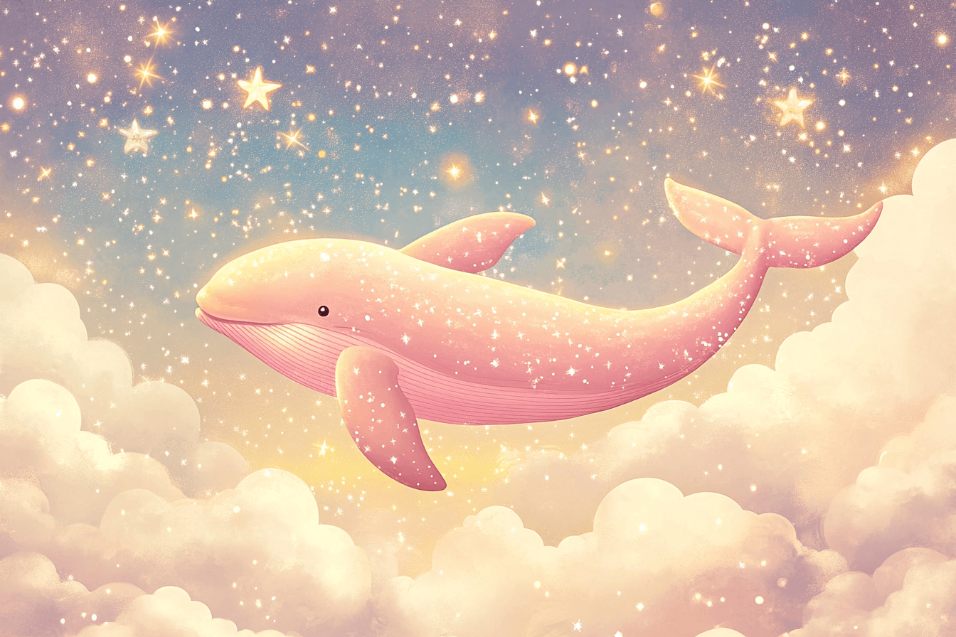 Papier Peint Fille Classique Princesse Baleine Fantaisie
