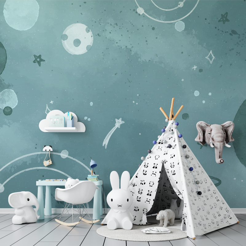 Papier peint chambre espace tapisserie murs