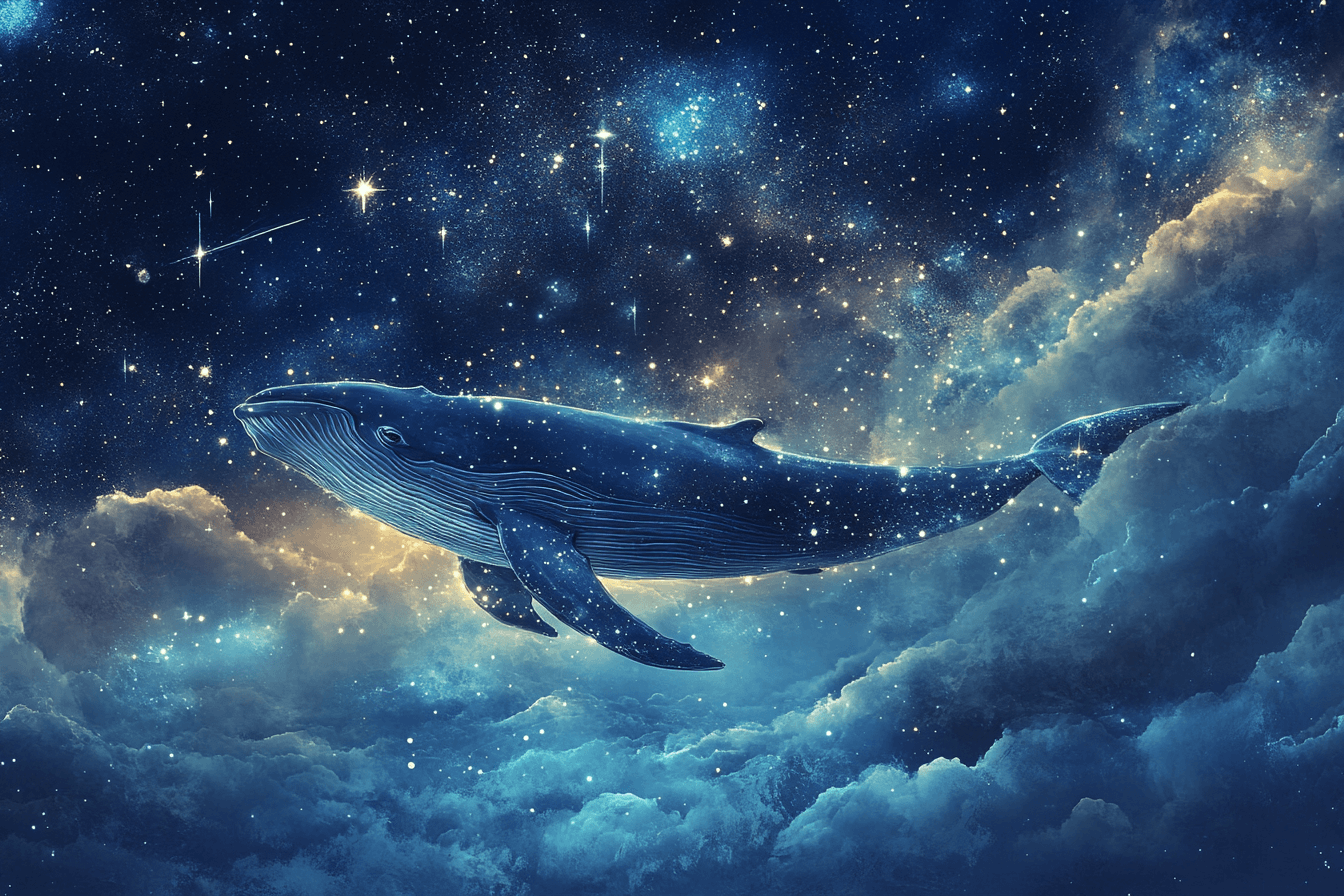 Papier Peint Marin Baleine Céleste