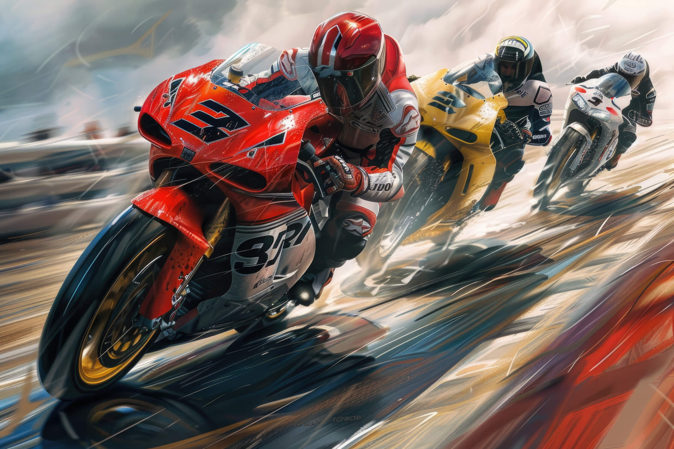 Papier Peint Course Moto Chambre Ado