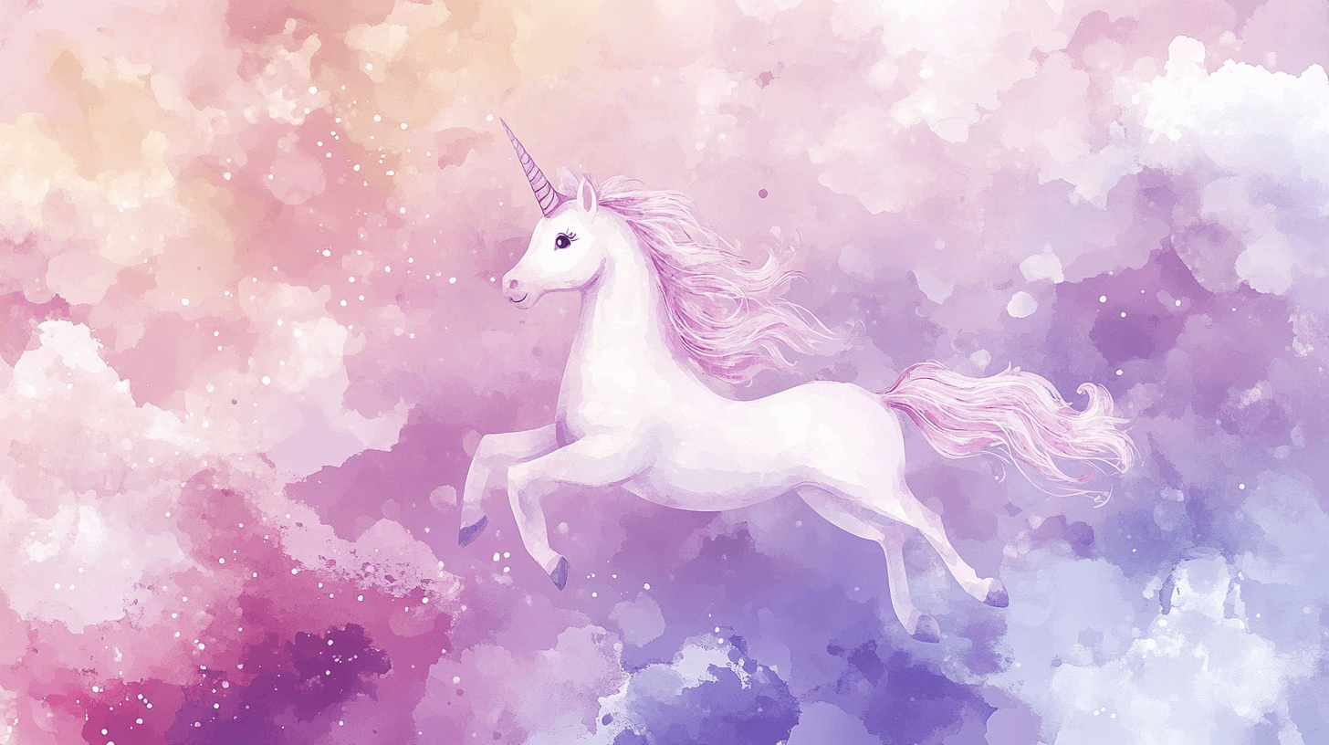 Papier Peint Fille Licorne