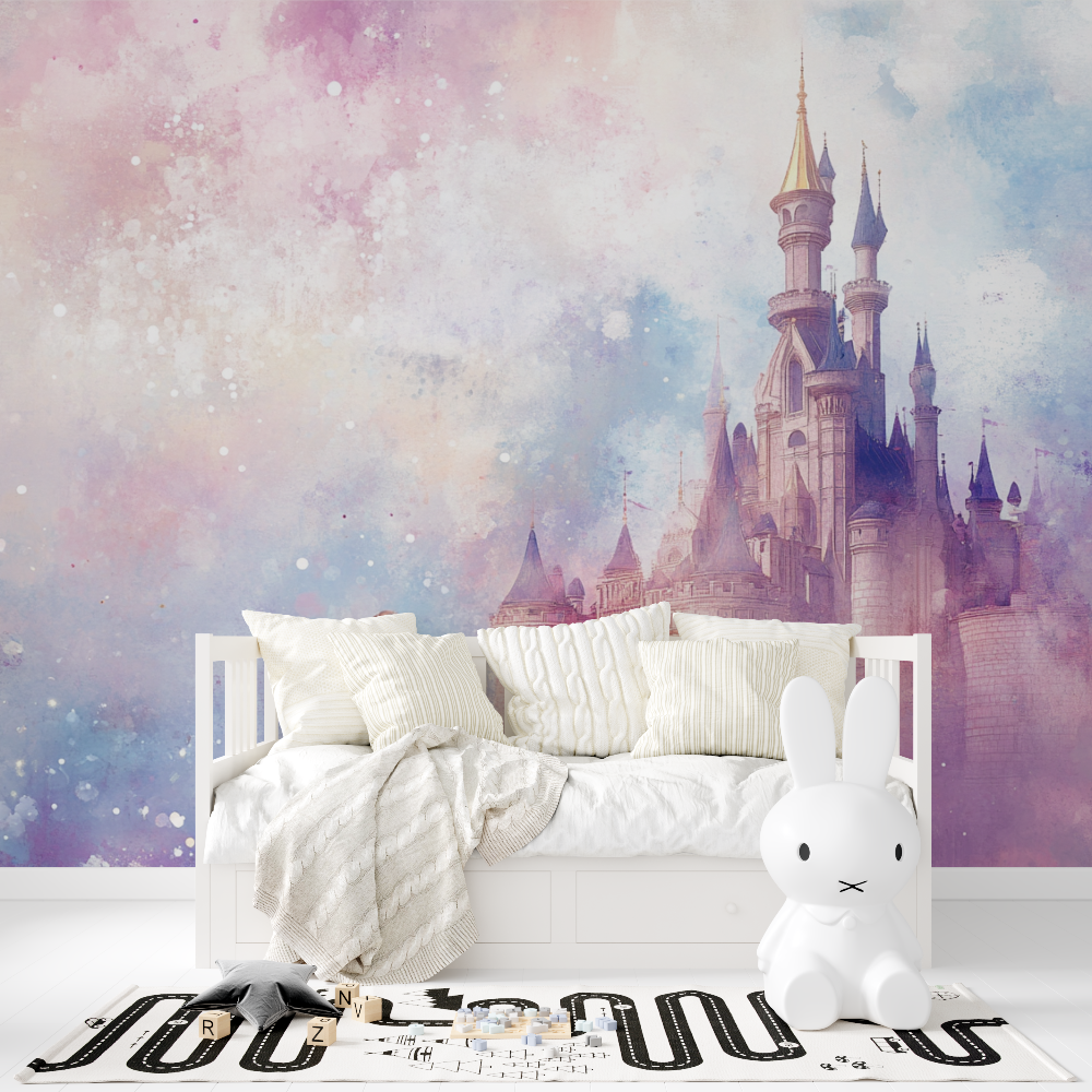 Papier peint princesse aquarelle tapisserie fille