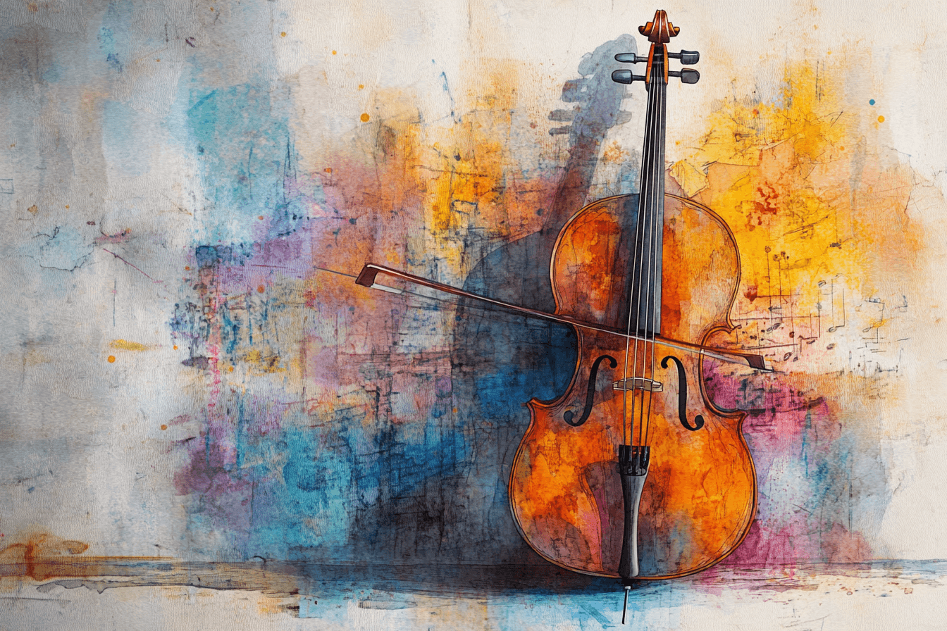 Papier Peint Violon Coloré