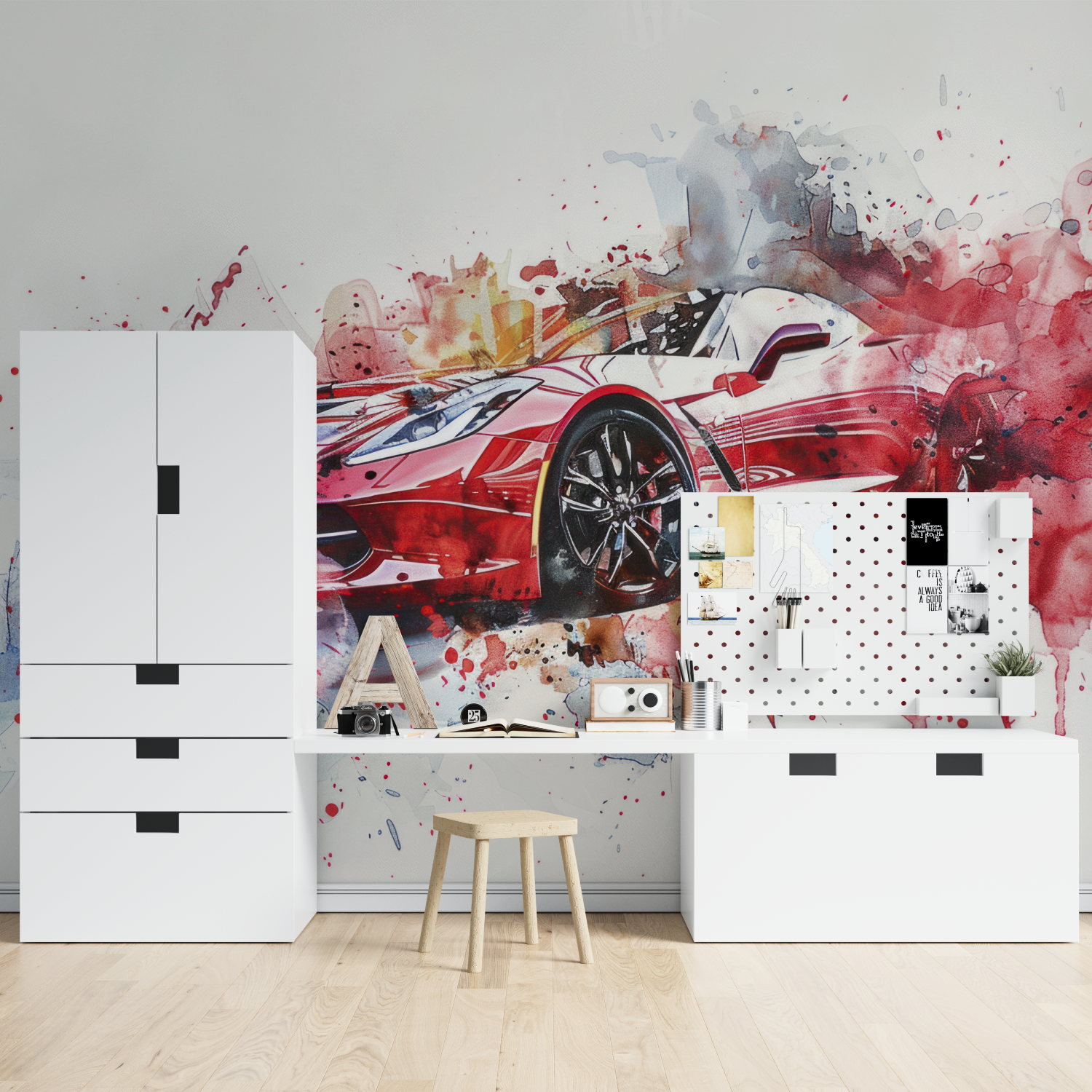 Papier peint poster geant voiture tapisserie spiderman