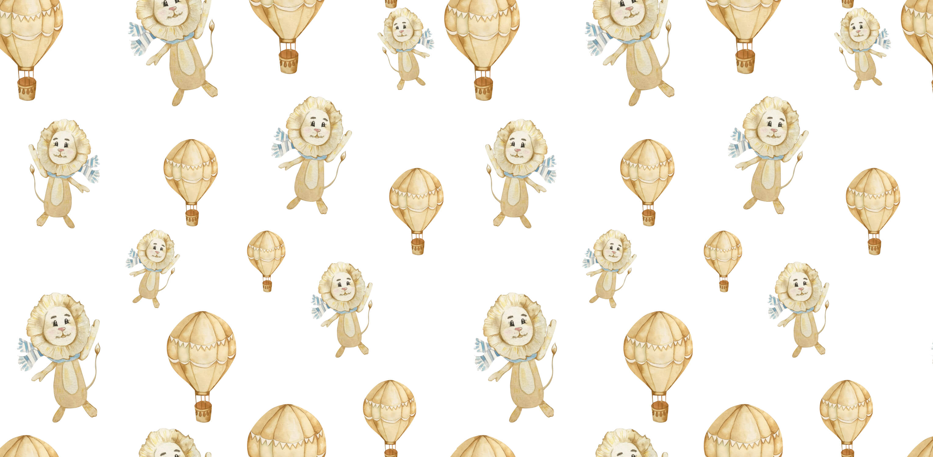 Papier Peint Lion Et Montgolfière