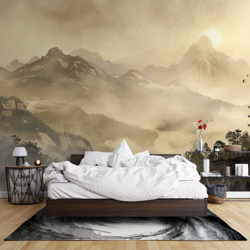 Papier peint panoramique deco zen leroy merlin mur