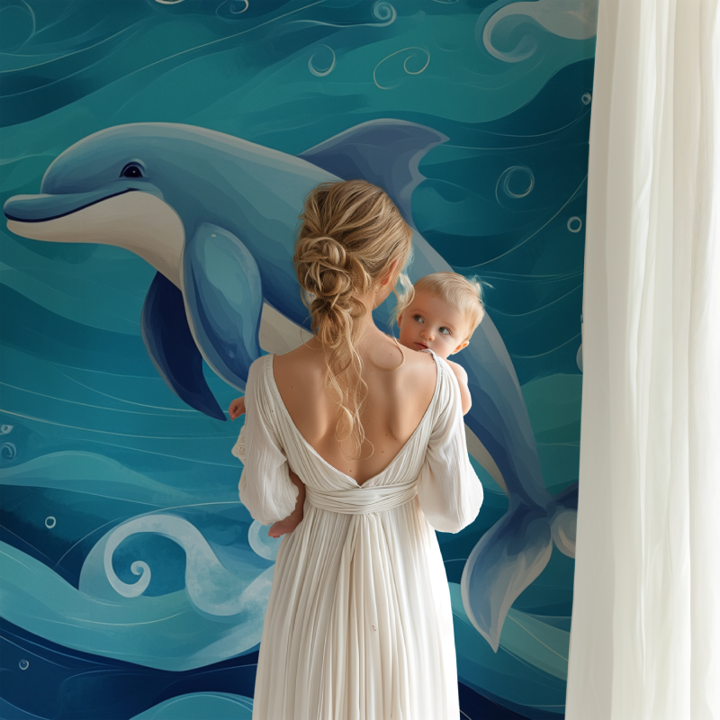 Papier peint marin flipper le dauphin bb123