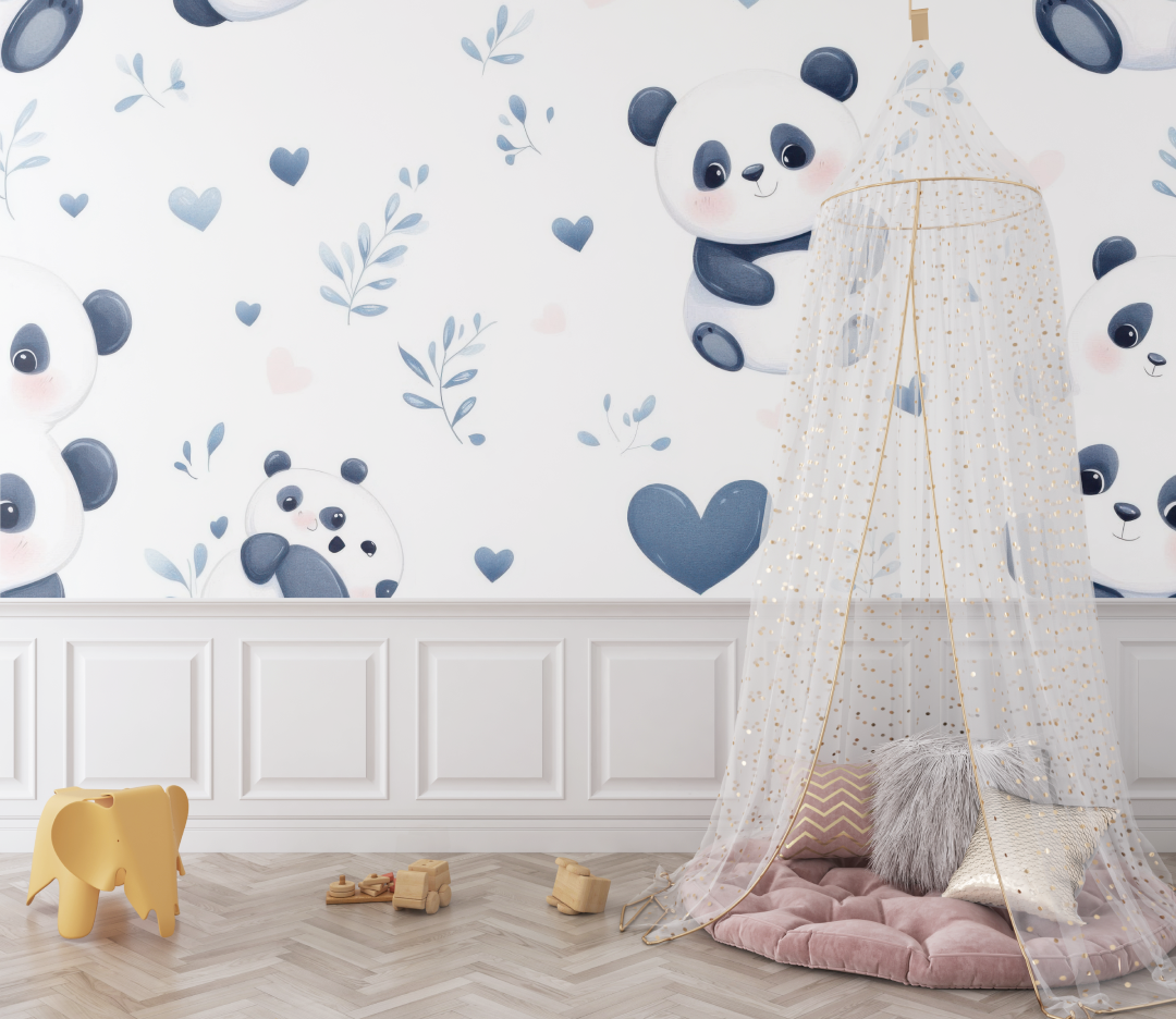 Papier peint panda mignon bebe