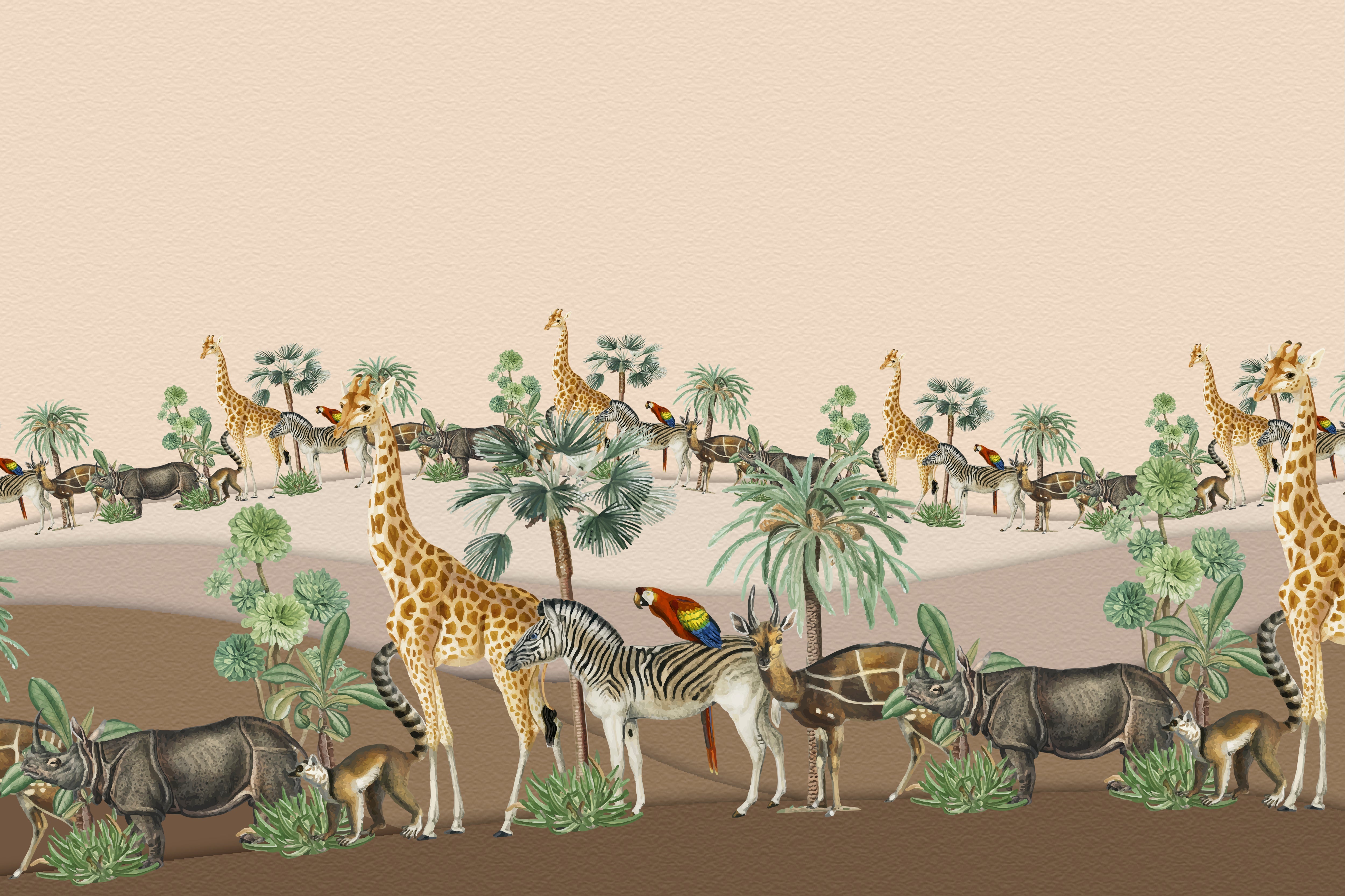 Papier peint Safari pour bébé