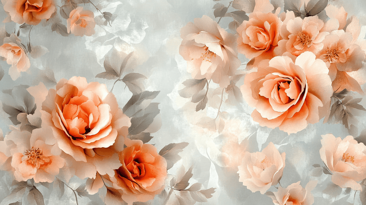 Papier Peint Aquarelle Fleurs Vintages