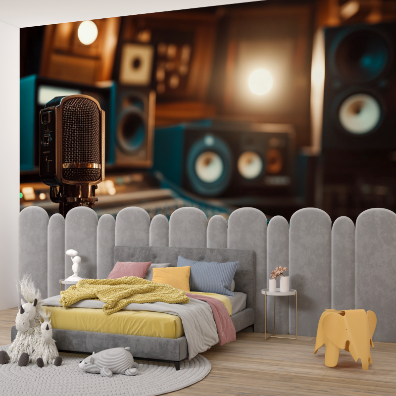 Papier peint studio musique garcon345