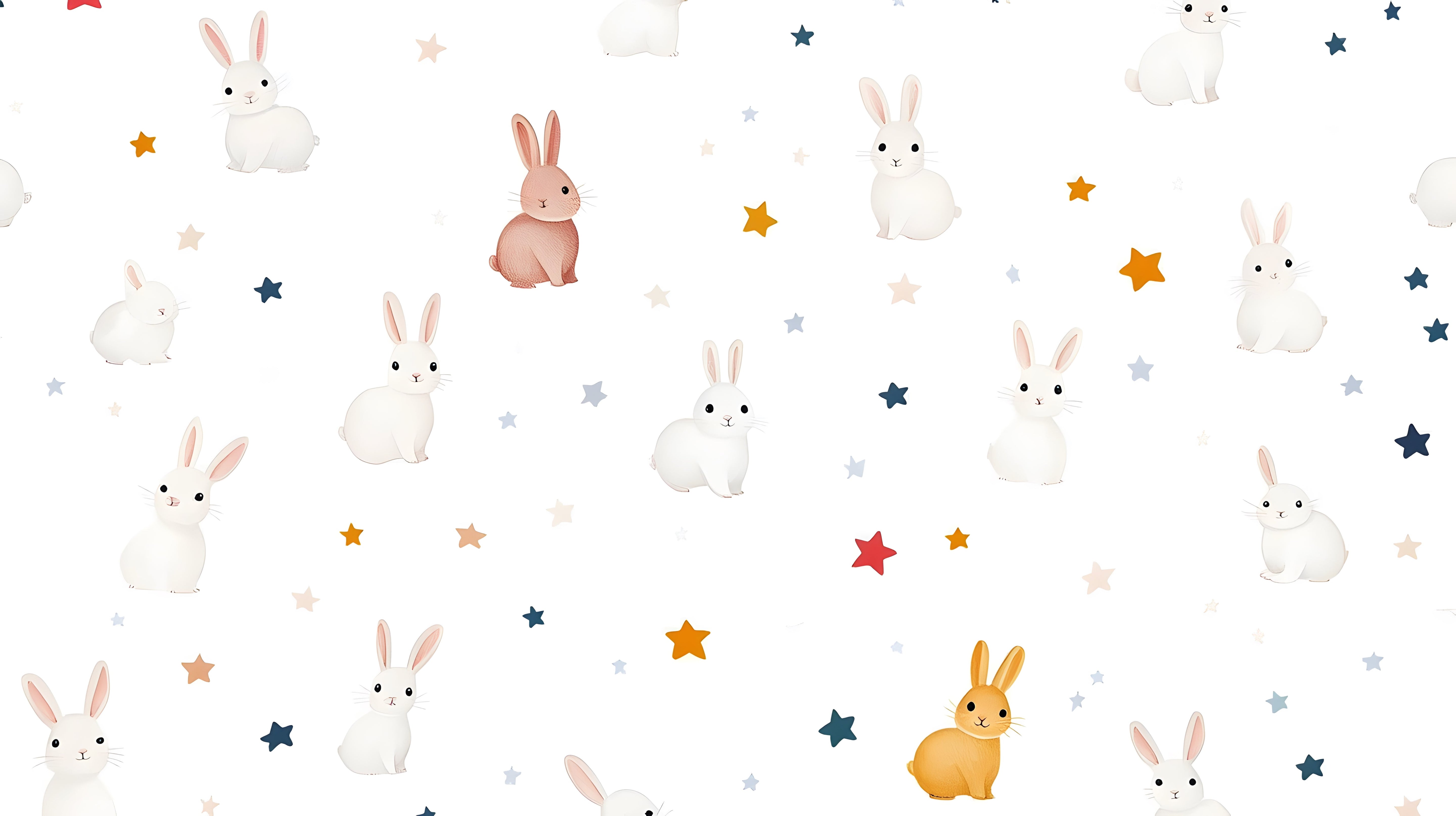 Papier peint bébé lapins motifs