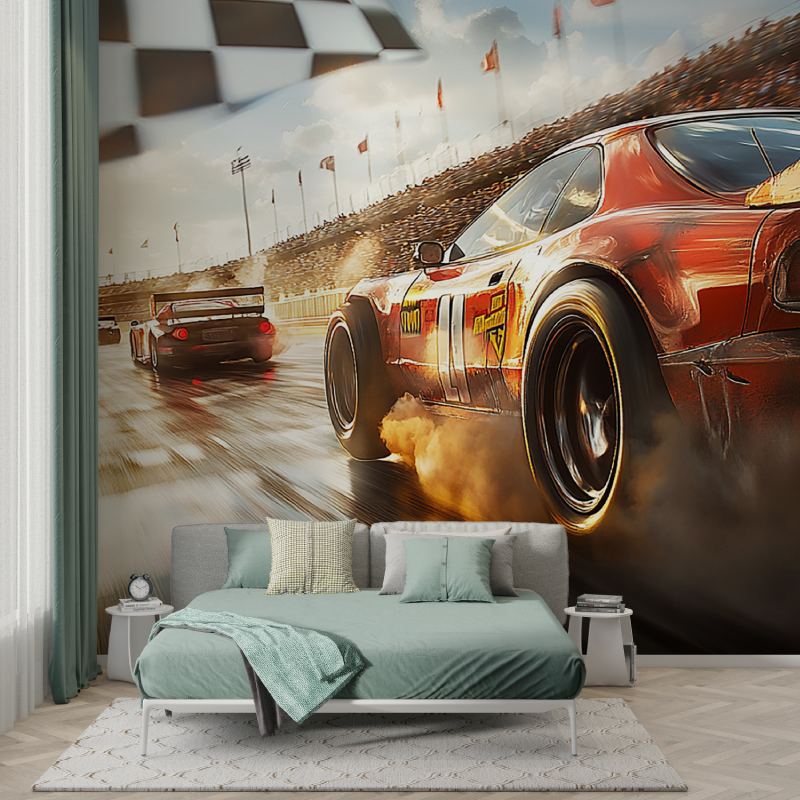 Papier peint voiture de course murs