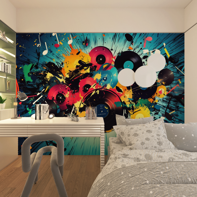 Papier peint musique xxl chambre adolescents