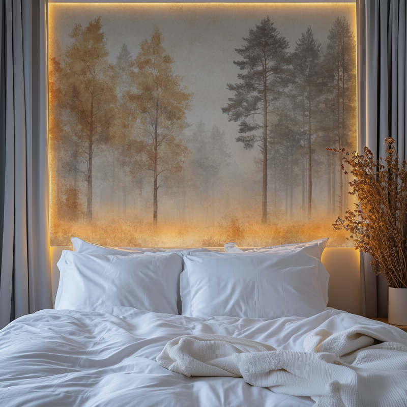 Papier peint arbre chambre chambre premium