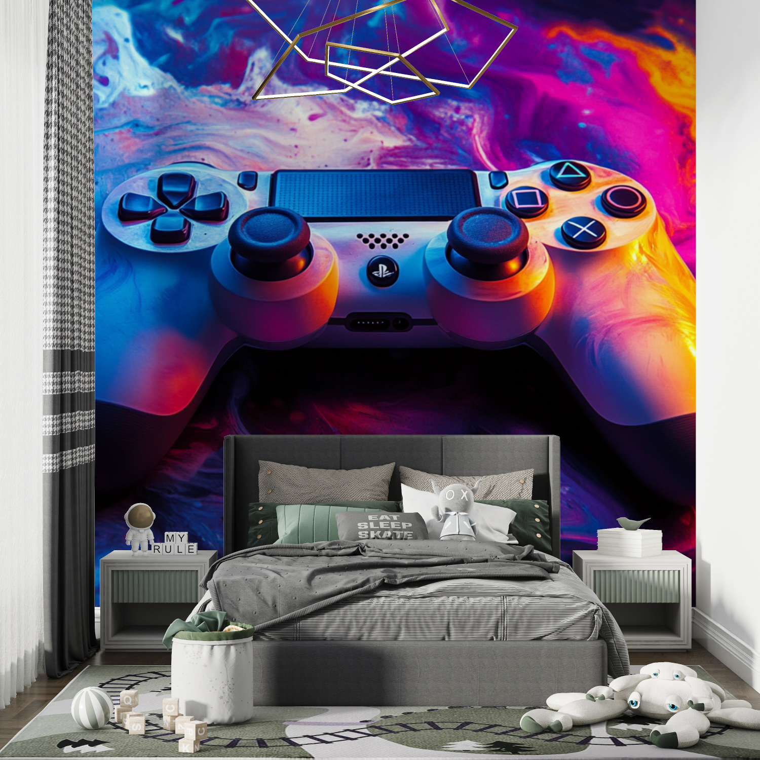 Papier peint couloir 3d chambre de garcon