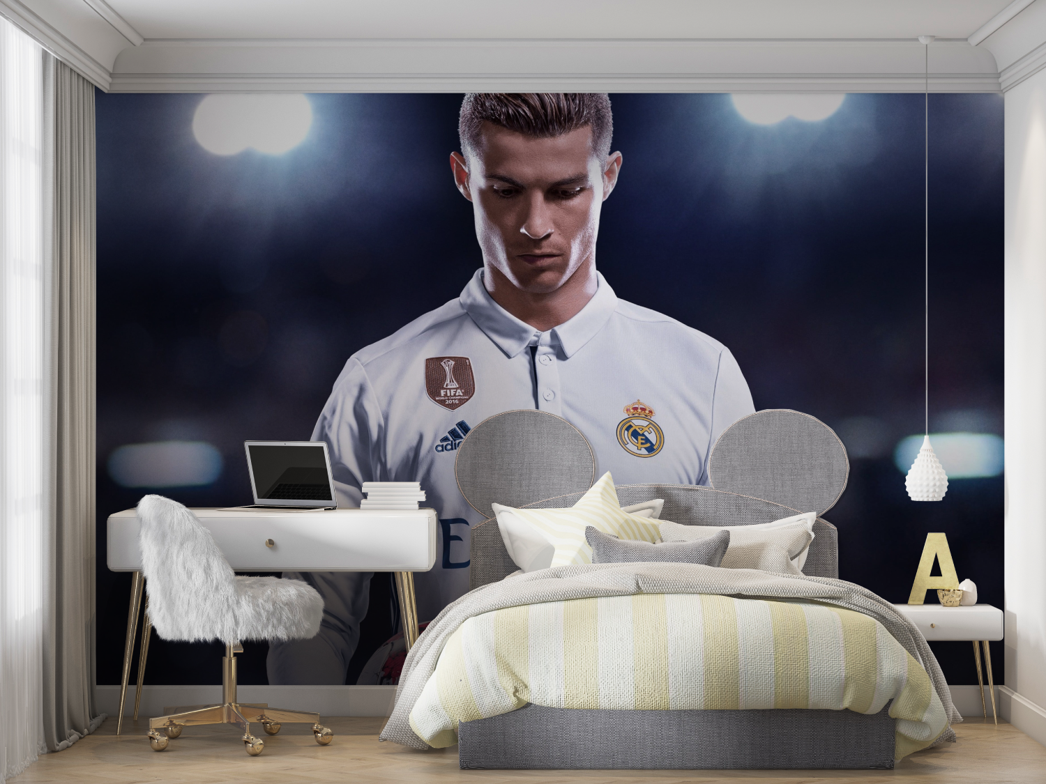 Papier peint foot ronaldo mur chambre panoramique
