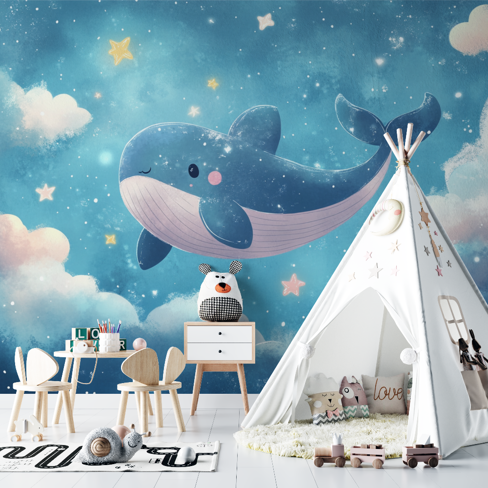 Papier peint marin cachalot royal chambre bebe
