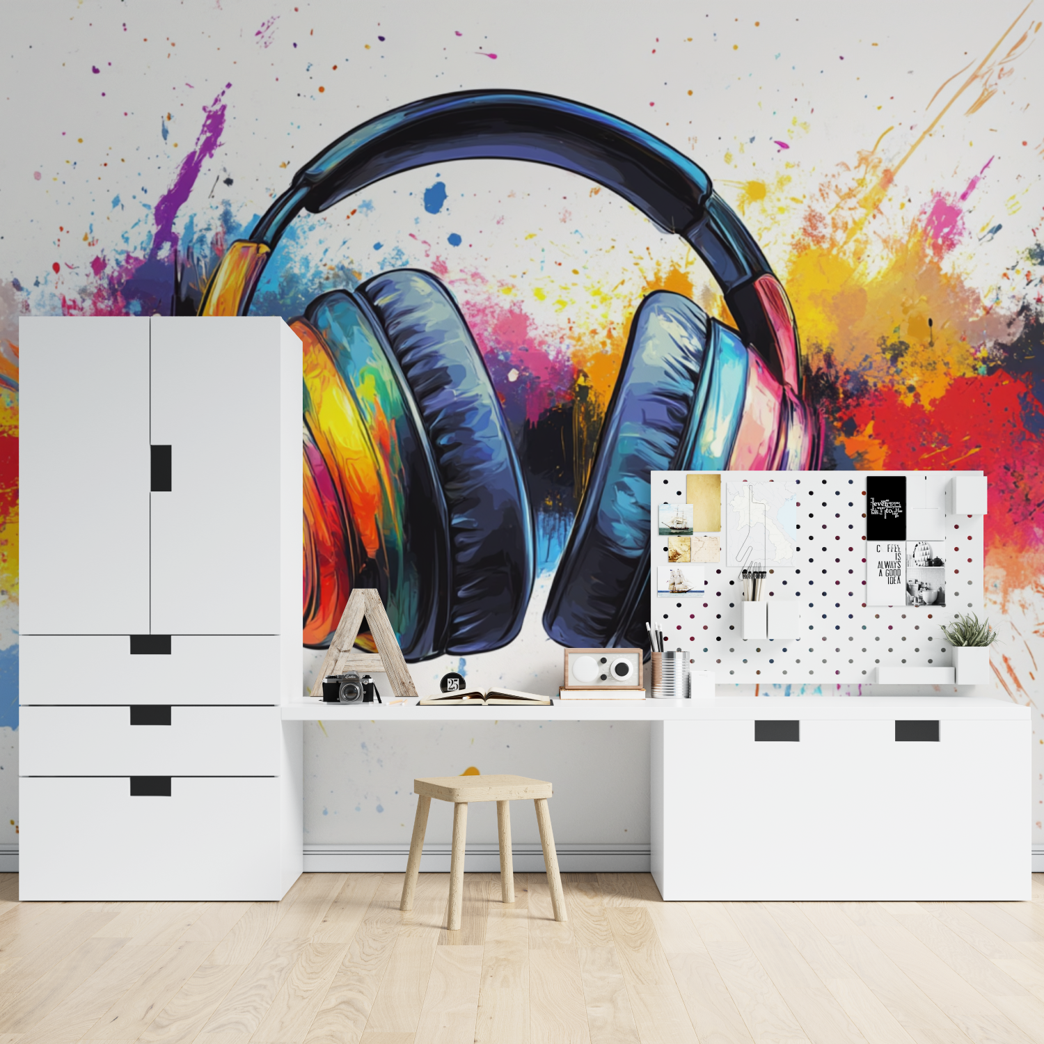Papier peint casque art graffiti tapisserie spiderman
