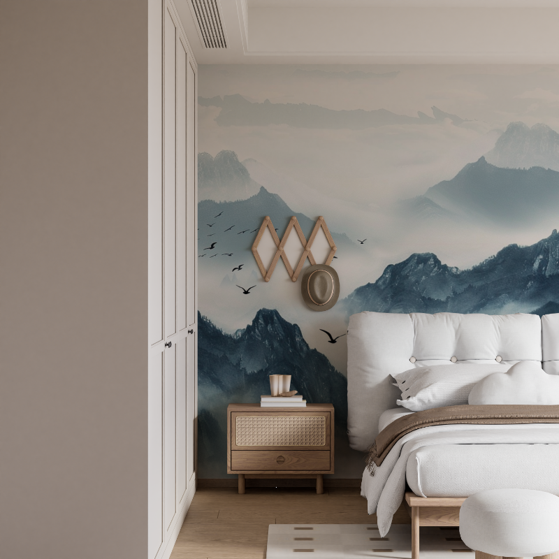 Papier peint lever de jour en chine mural