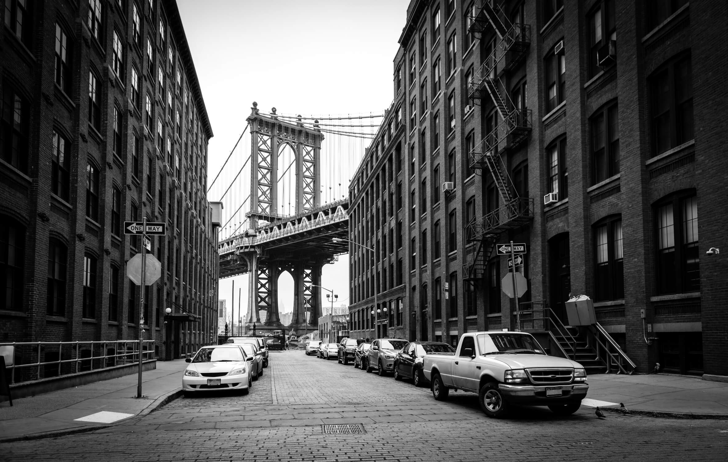 Papier Peint Noir Et Blanc Voiture Brooklyn