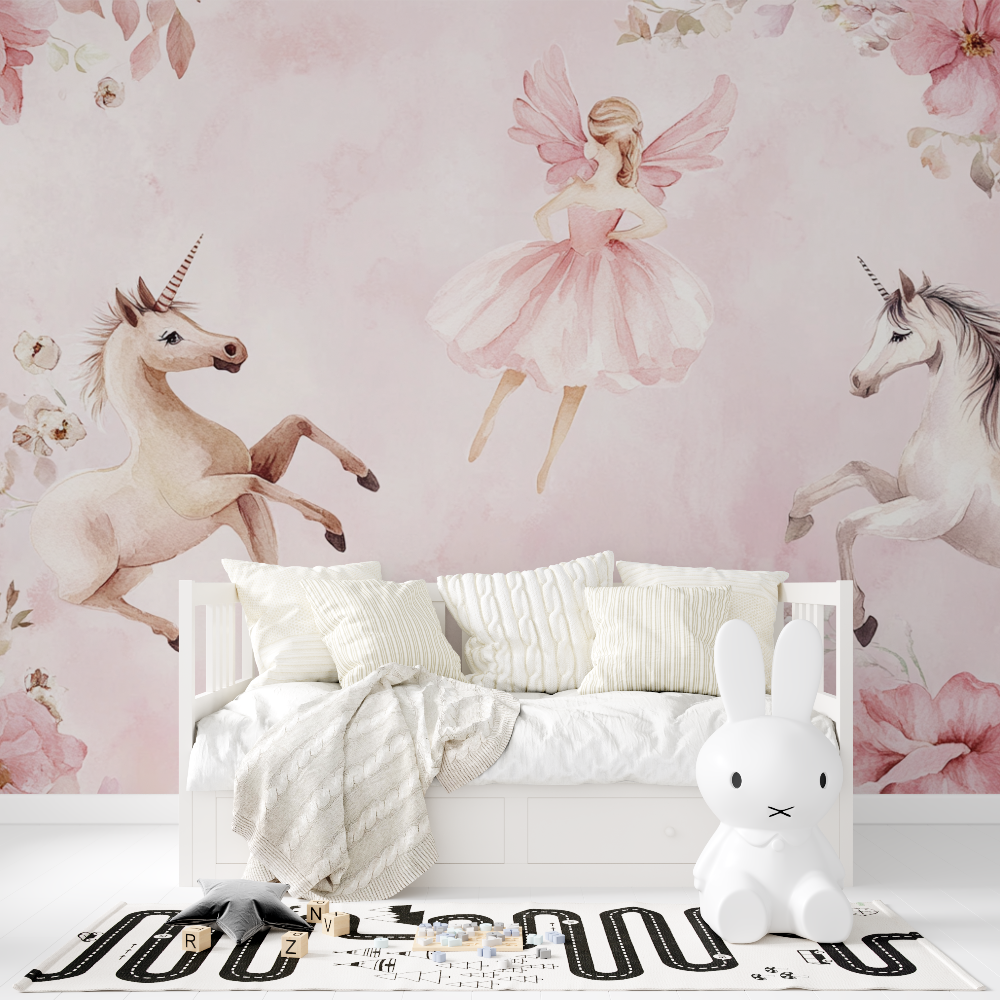 Papier peint chambre de fille t...rine rose tapisserie fille