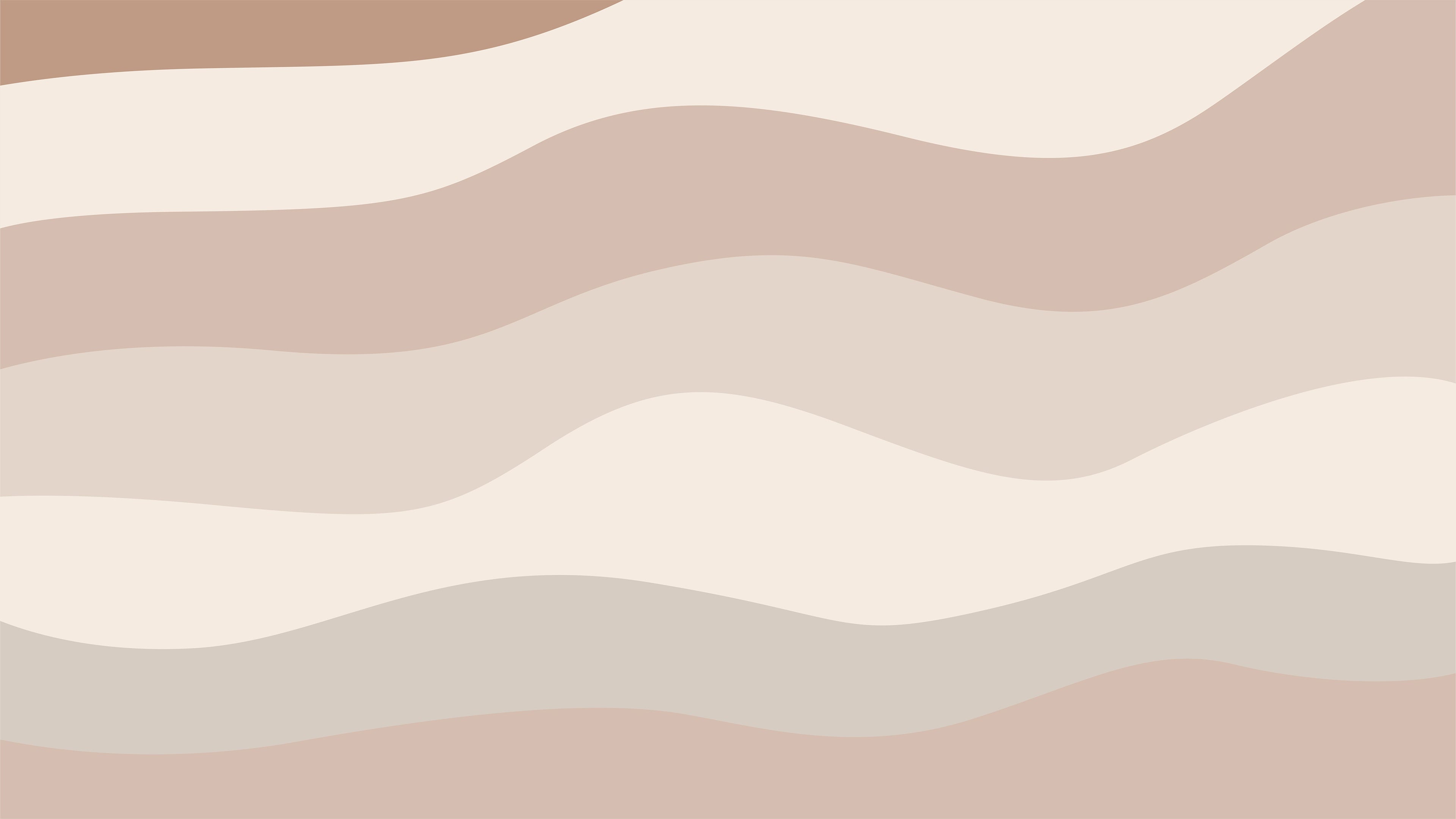 Papier peint bébé Vagues marron