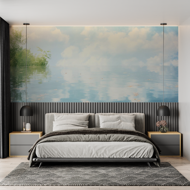 Papier peint aquarelle aquatique mural adulte