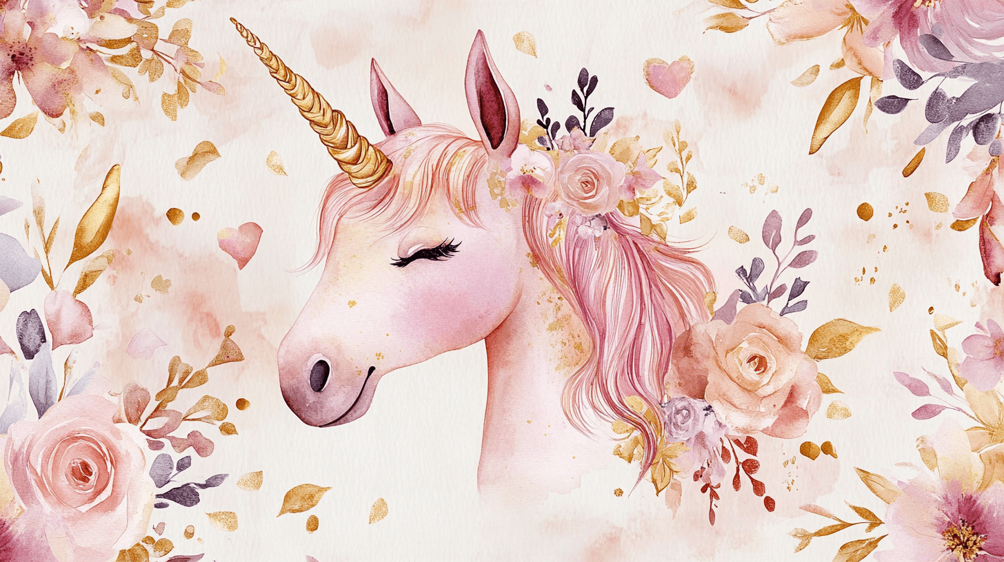 Papier Peint Chambre Licorne Décoration Princier