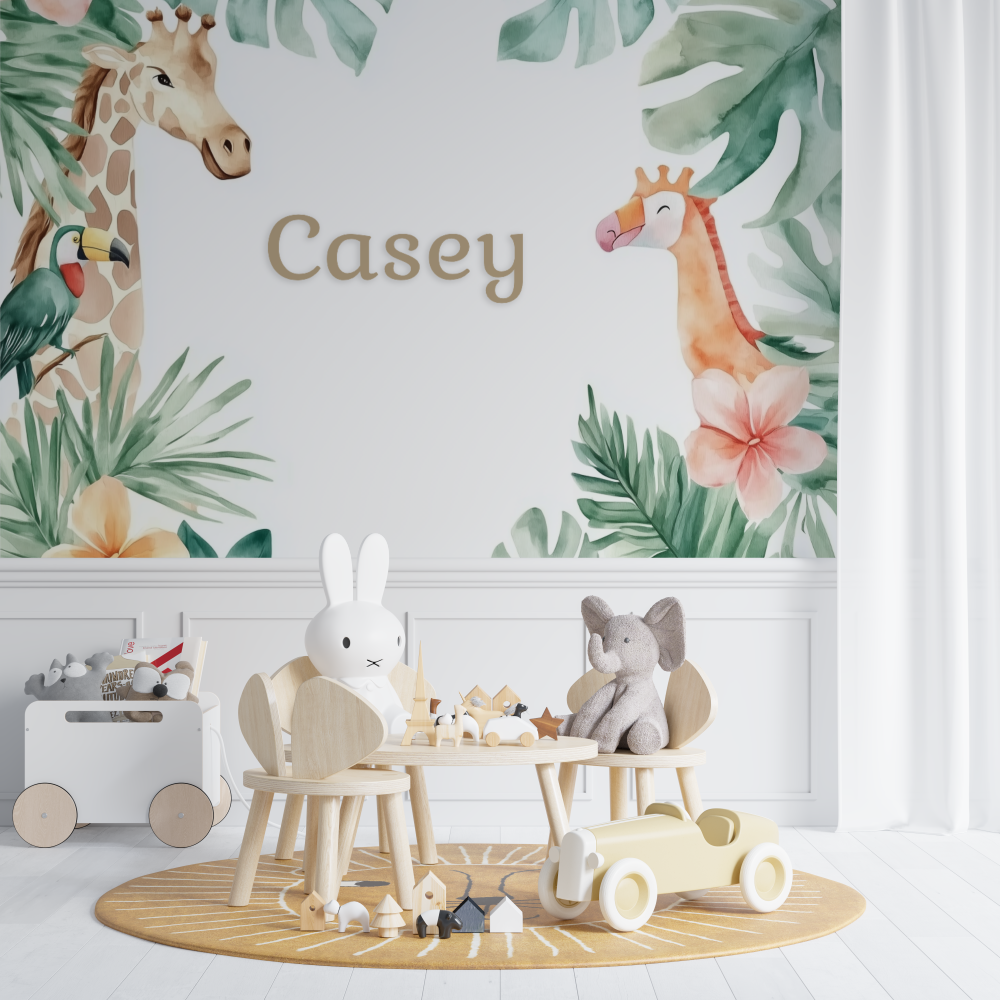 Papier peint prenom sur mesure chambre de bebe