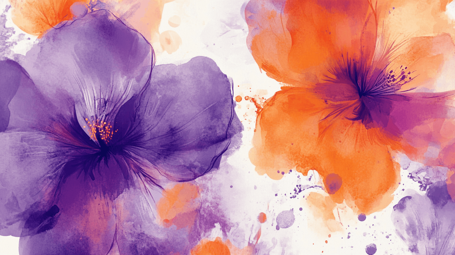 Papier Peint Aquarelle Motifs Floraux Abstraits