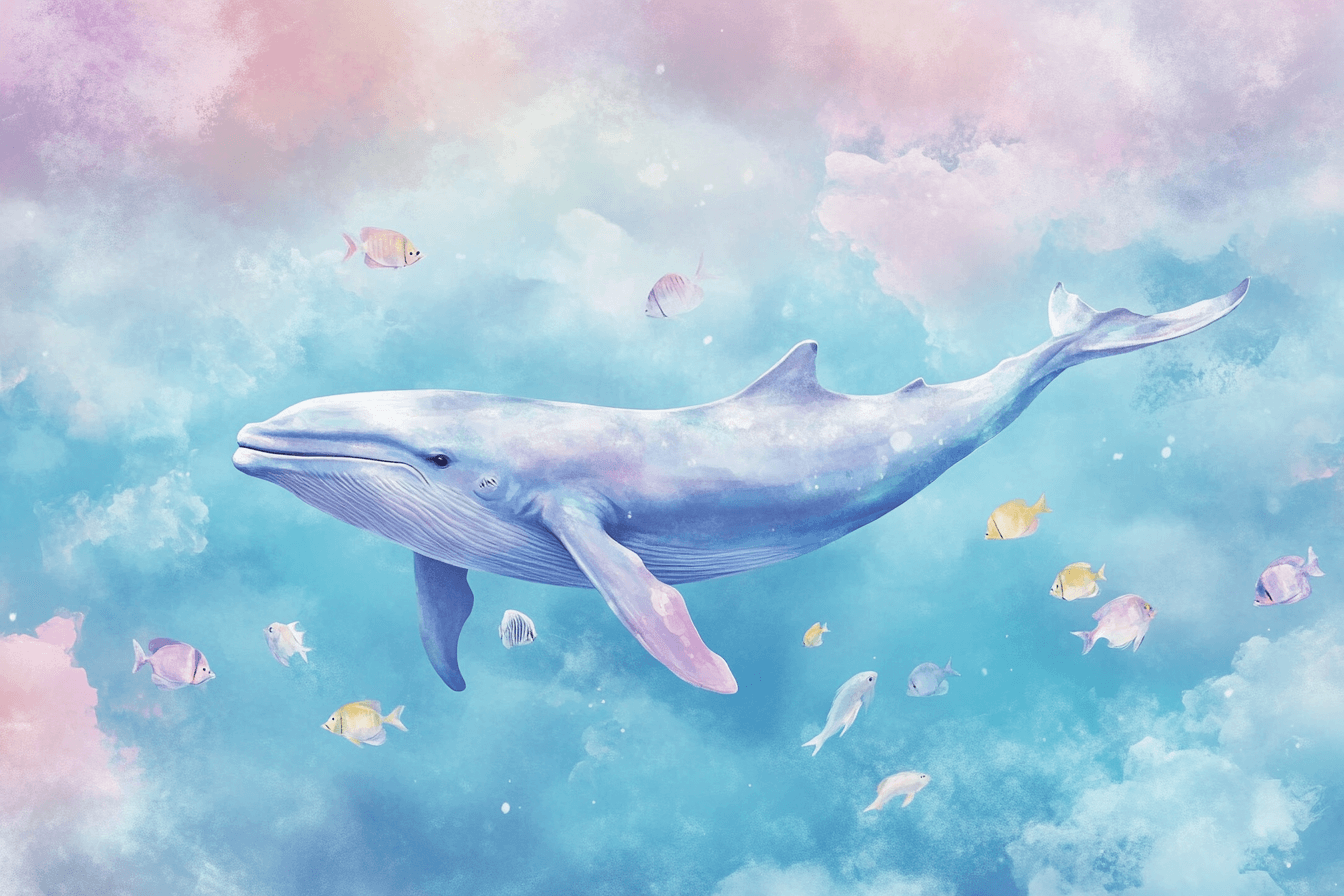 Papier Peint Marin Baleine et Océan
